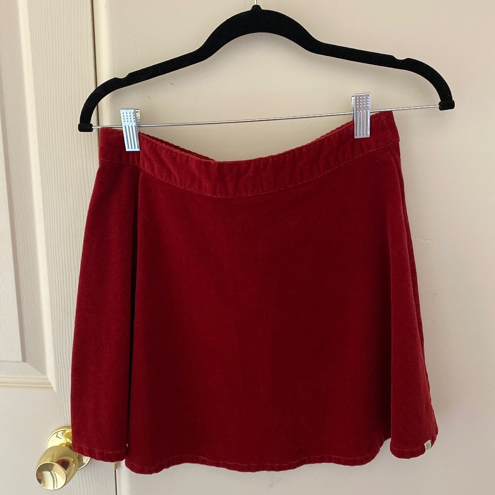 Red Fall/Winter mini skirt